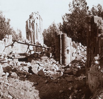 Château en ruines, Pinon, nord de la France, vers 1914-1918 - Unbekannt