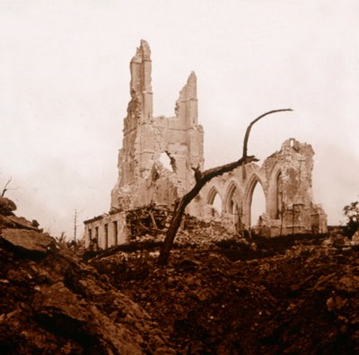 Église en ruines, Ablain-Saint-Nazaire, Nord de la France, vers 1914-1918 - Unbekannt