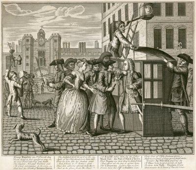 Impression satirique représentant le palais St James, Londres, 1740 - Unbekannt