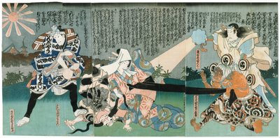 Scène au théâtre Kabuki, 19e siècle - Unbekannt