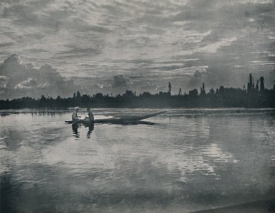 Coucher de soleil sur le lac Dal, Cachemire, 1936 - Unbekannt