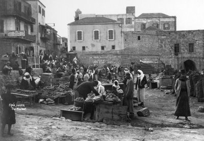 Le marché, Haïfa, Palestine - Unbekannt