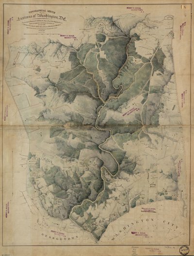 Croquis topographique des environs de Washington, D.C. - Unbekannt