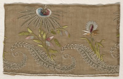 Deux fragments de broderie, 18ème siècle - Unbekannt