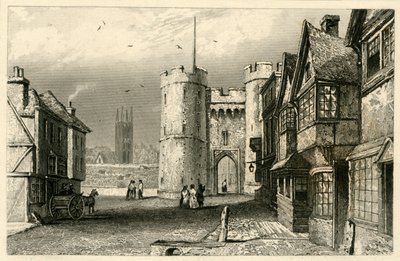 Porte Ouest, Canterbury, Kent, vers 1845 - Unbekannt