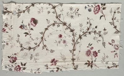 Fragment de coton imprimé sur bois, 1785 - Unbekannt