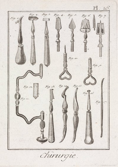 Trépanation Instruments de trépanation - Unbekannt