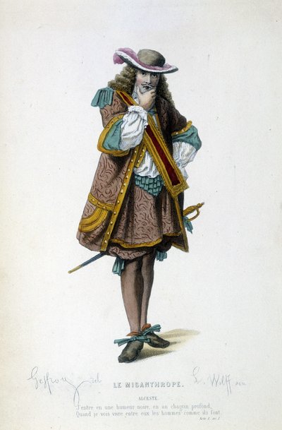 Alceste dans « Le misanthrope » par Molière - Unknown artist