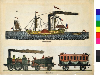 Bateau à vapeur et Chemin de Fer - Unknown artist