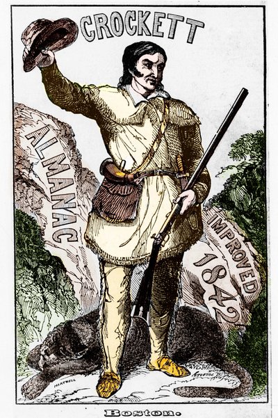 David Crockett (1786-1836), pionnier américain - Almanach - Unknown artist