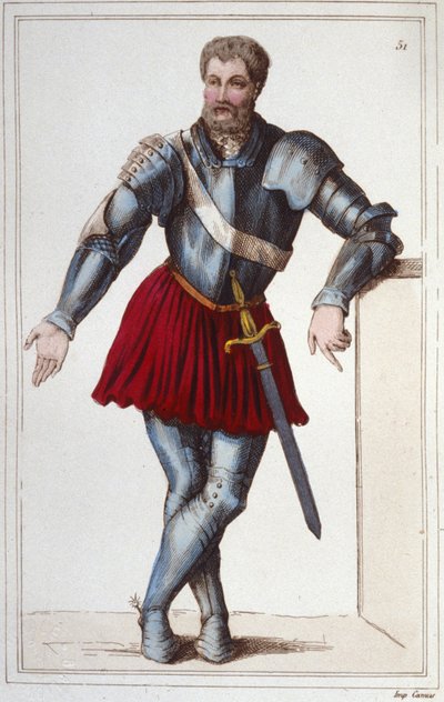 Le chevalier Bayard (1475-1524) gravure 1830 - Unknown artist