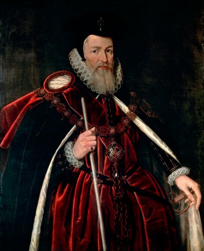 Portrait de William Cecil Baron Burghley - Unknown artist