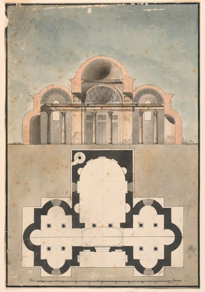 Section, Petit Bâtiment à Coupole - Unknown artist