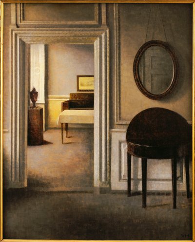 La Salle de musique, 30 Strandgade, vers 1907 - Vilhelm Hammershoi