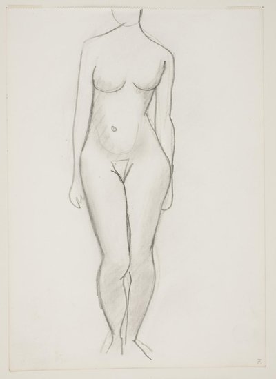 Femme nue debout vue de face - Vilhelm Lundstrøm