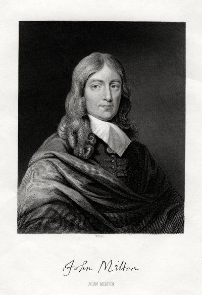 John Milton, poète anglais, 19ème siècle - W. Holl