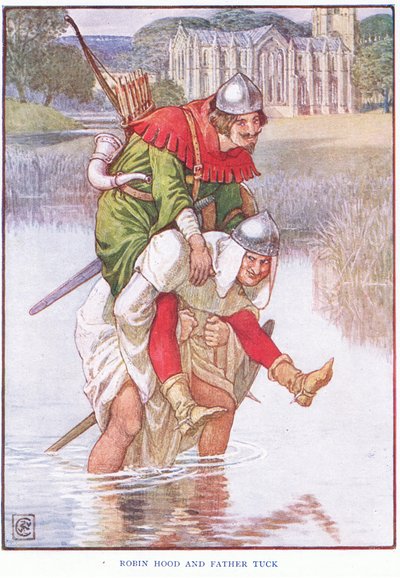 Robin des Bois et Frère Tuck, vers 1920 - Walter Crane