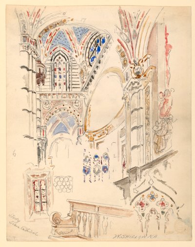 Étude de la cathédrale de Sienne - Walter Shirlaw