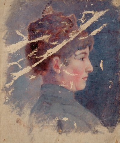 Portrait de dame de profil - Walther Gamerith