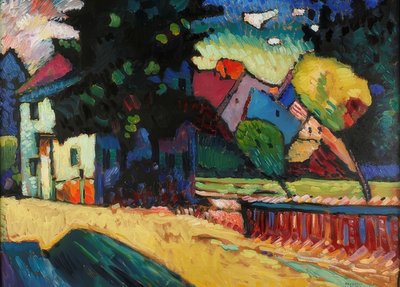 Murnau - Paysage avec maison verte. 1909 - Wassily Kandinsky