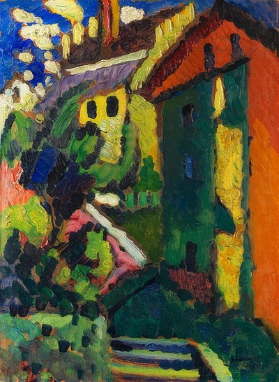 Escalier vers le château (Murnau) - Wassily Kandinsky