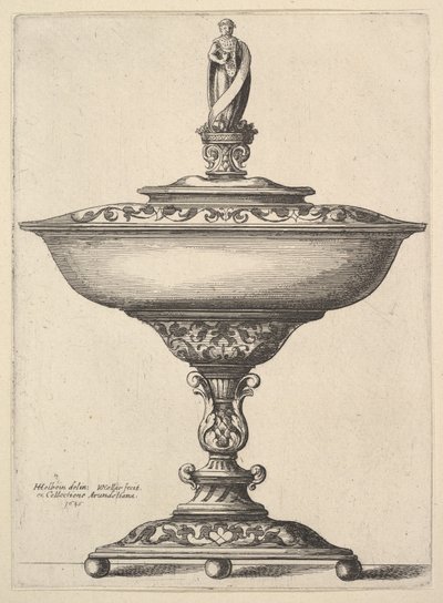 Une large coupe avec pieds en boule, 1646. - Wenceslaus Hollar