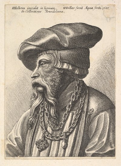 Homme barbu avec collier, 1647 - Wenceslaus Hollar