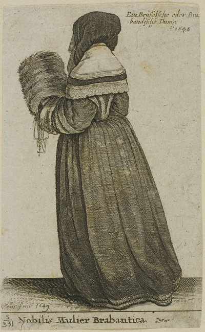 Noble Femme du Brabant - Wenceslaus Hollar