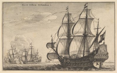 Navires de guerre hollandais, 1647 - Wenceslaus Hollar