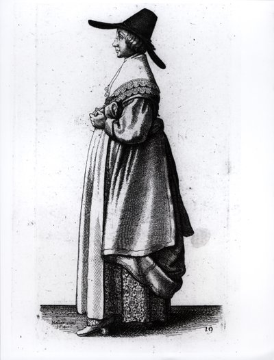 Femme de marchand, 1640 - Wenceslaus Hollar