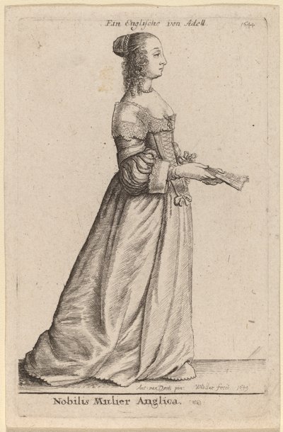 Nobilis Mulier Anglica - Wenceslaus Hollar after Sir Anthony van Dyck