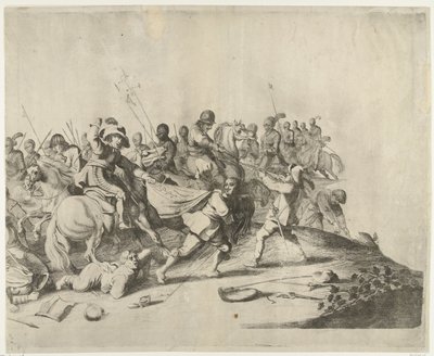 Combat entre cavaliers et fantassins - Willem Basse