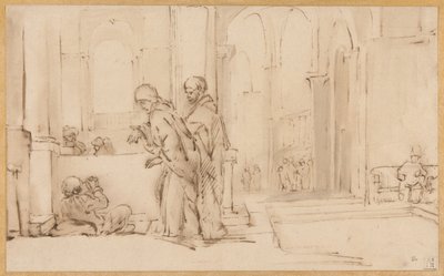 Pierre et Jean à la porte du temple - Willem Drost