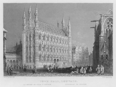 Hôtel de Ville, Louvain - William Henry Bartlett