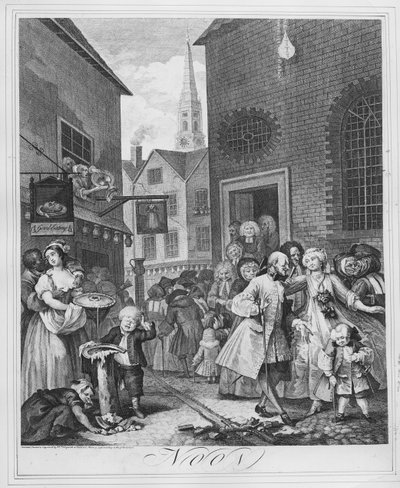 Les Heures de la Journée, Midi, 1738 - William Hogarth