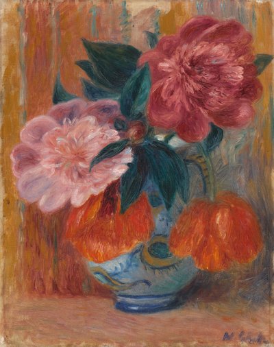 Tulipes et pivoines dans un pichet - William James Glackens