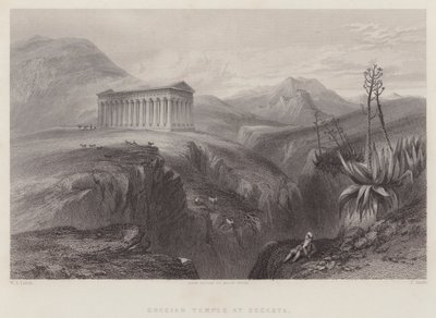 Temple grec à Ségeste (gravure) - William Leighton Leitch