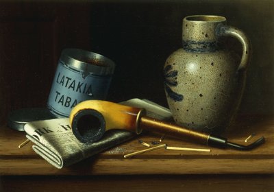 Nature morte avec pipe et tabac - William Michael Harnett