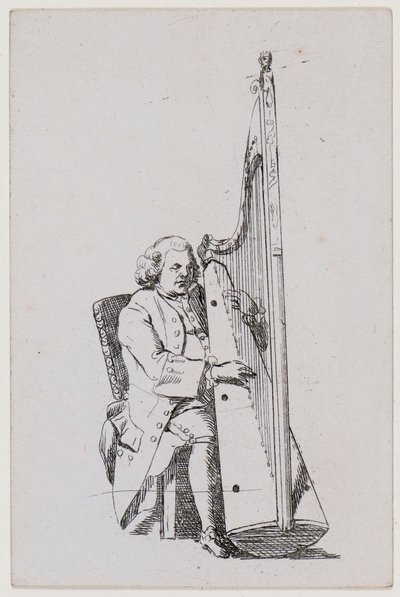 John Parry jouant de la harpe, vers 1760-1780 - William Parry