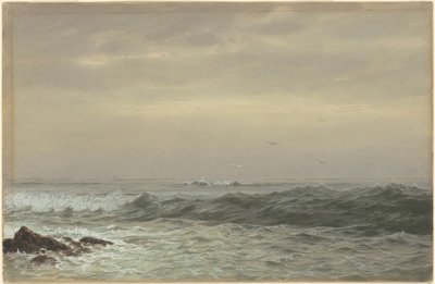 Rochers et vagues déferlantes - William Trost Richards