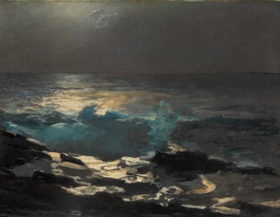 Clair de lune, phare de Wood Island, 1894 - Winslow Homer