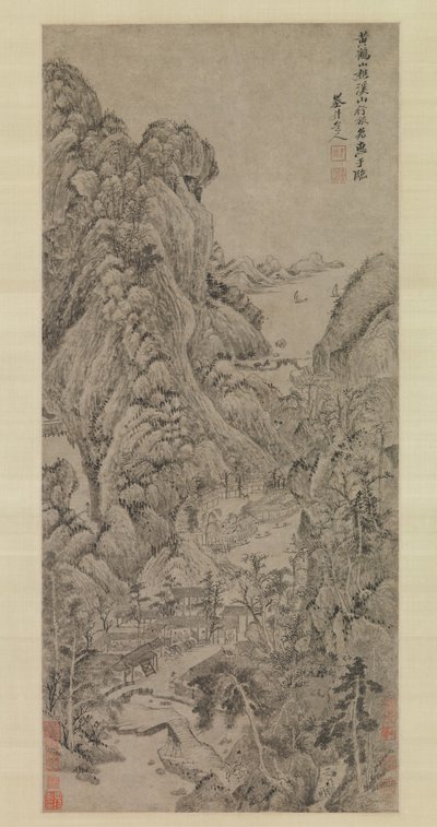 Voyageurs parmi les ruisseaux et les montagnes, probablement années 1670 - Wu Li