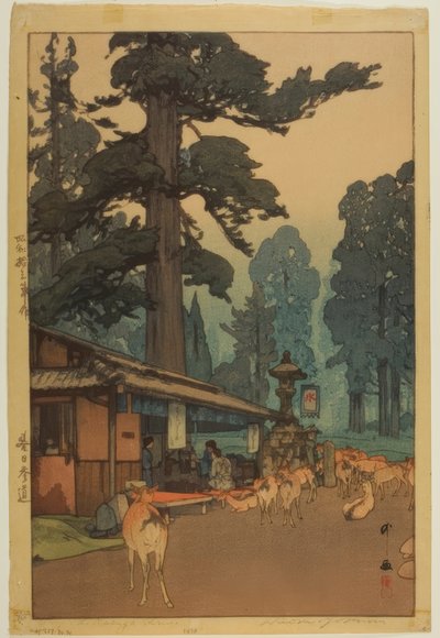 Chemin vers le sanctuaire de Kasuga - Yoshida Hiroshi