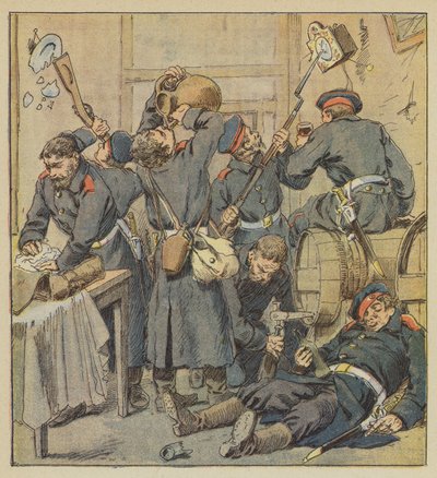 Scène de pillage à Saint-Calais - after Louis Charles Bombled