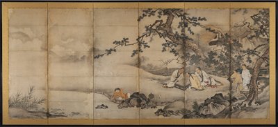 Les quatre accomplissements - attributed to Kano Shōei