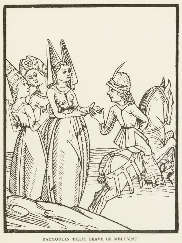Raymondin prend congé de Mélusine (gravure) - (after) English School