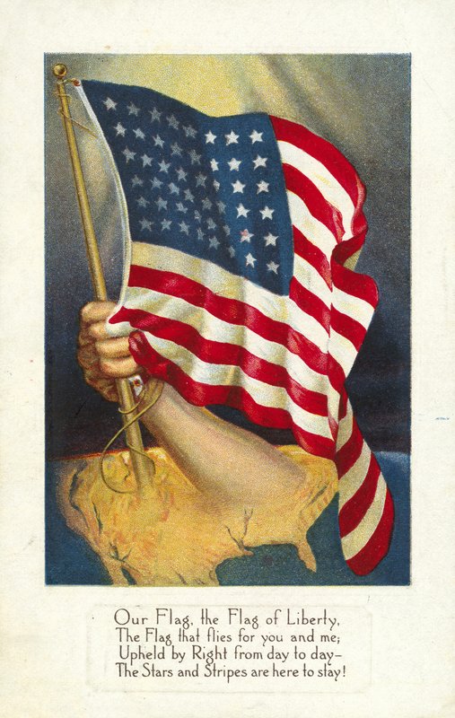 Drapeau américain émergeant de l