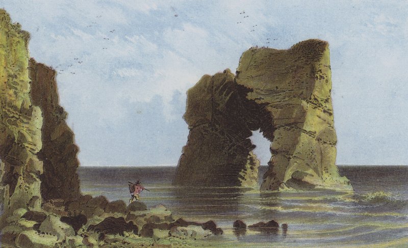 Roche arquée, baie de Freshwater - English School