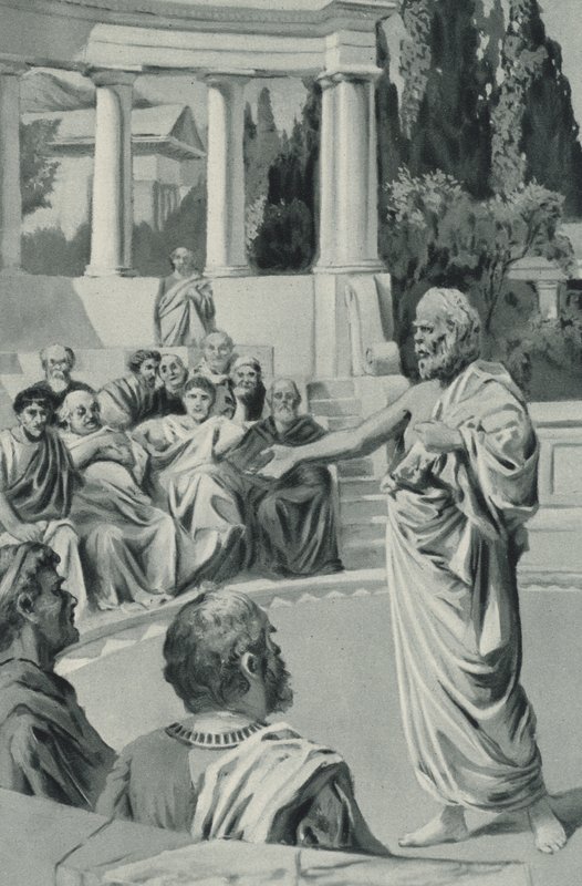 Socrate refuse de se prosterner devant ses juges - English School