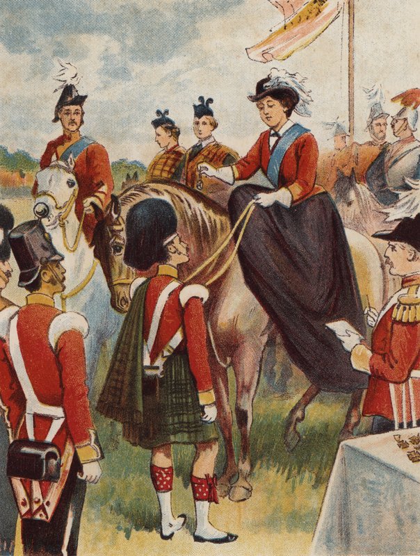 La reine distribuant la Croix de Victoria - English School